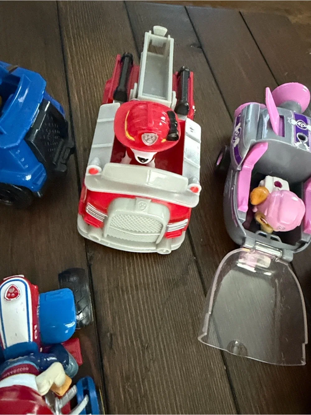 Paw Patrol Character Vehicle Lot in Blue, Red, Yellow, Green, Pink, White